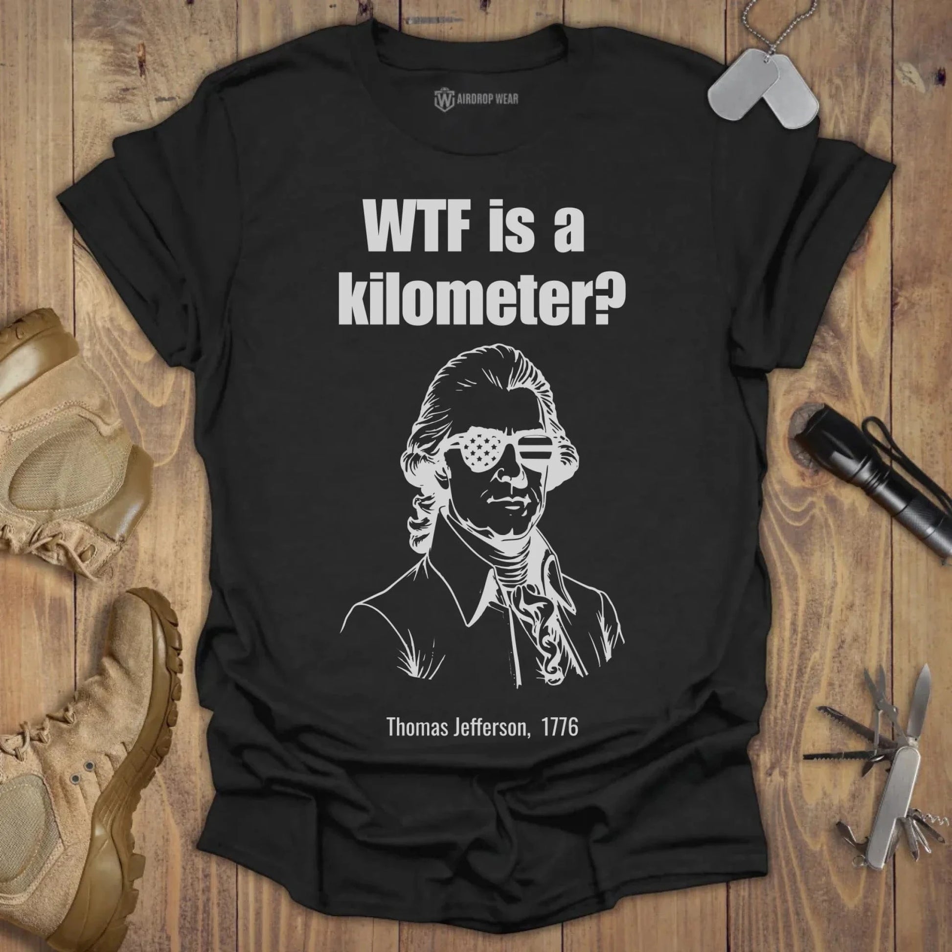 WTF is a kilometer T-shirt Black