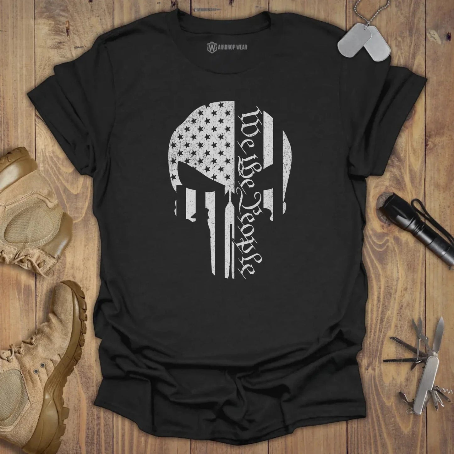 We The People Skull T-shirt Black