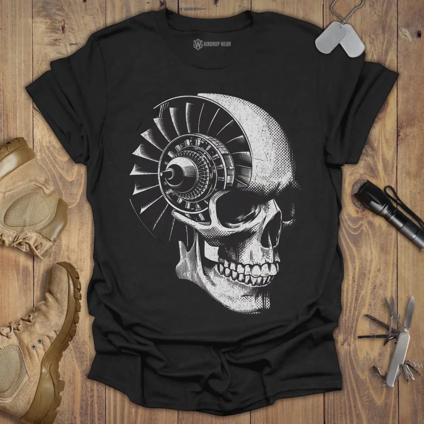 Jet Engine T-shirt Black