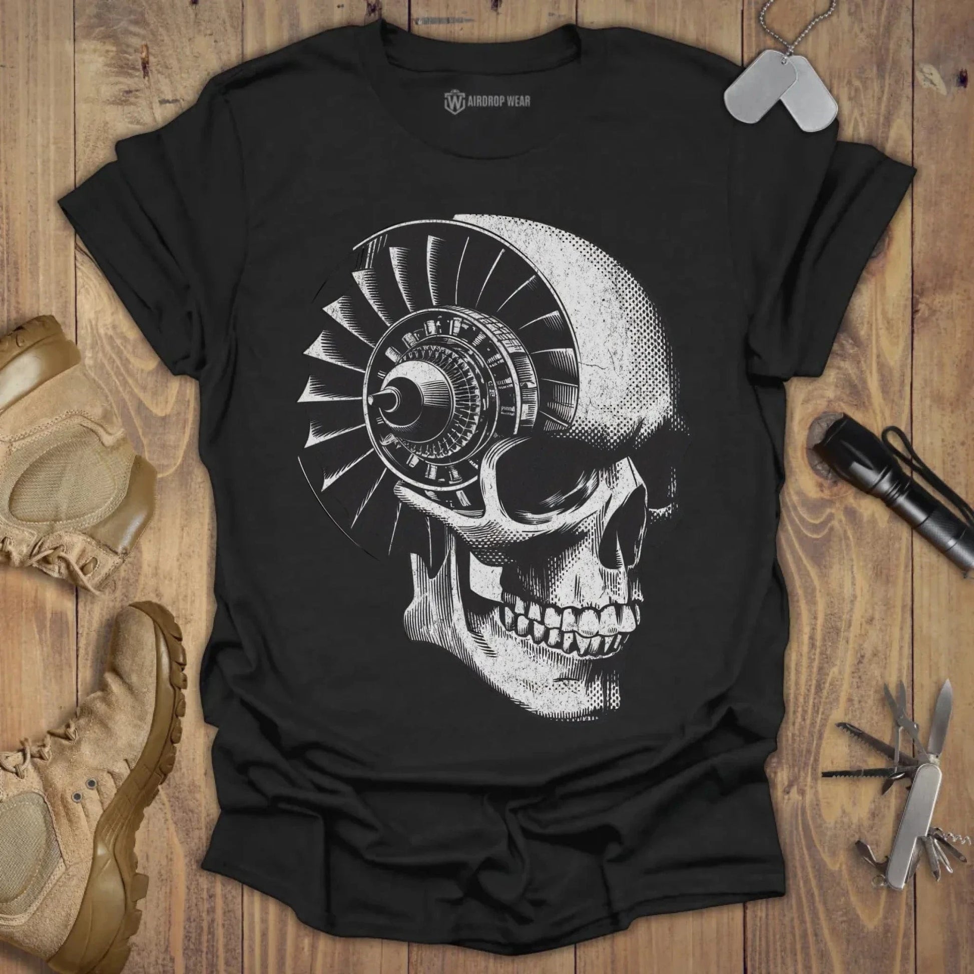 Jet Engine T-shirt Black