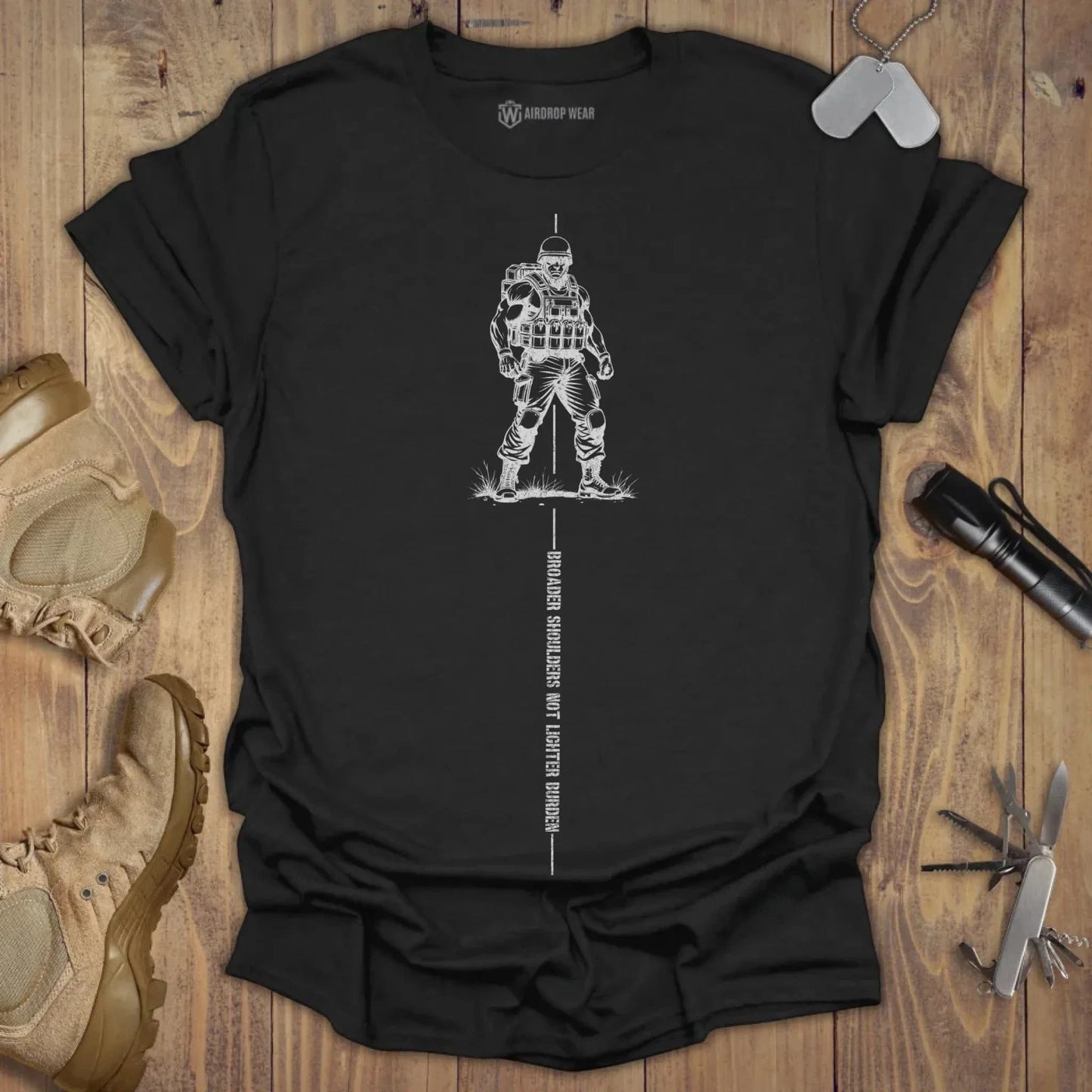 Broader Shoulders T-shirt Black