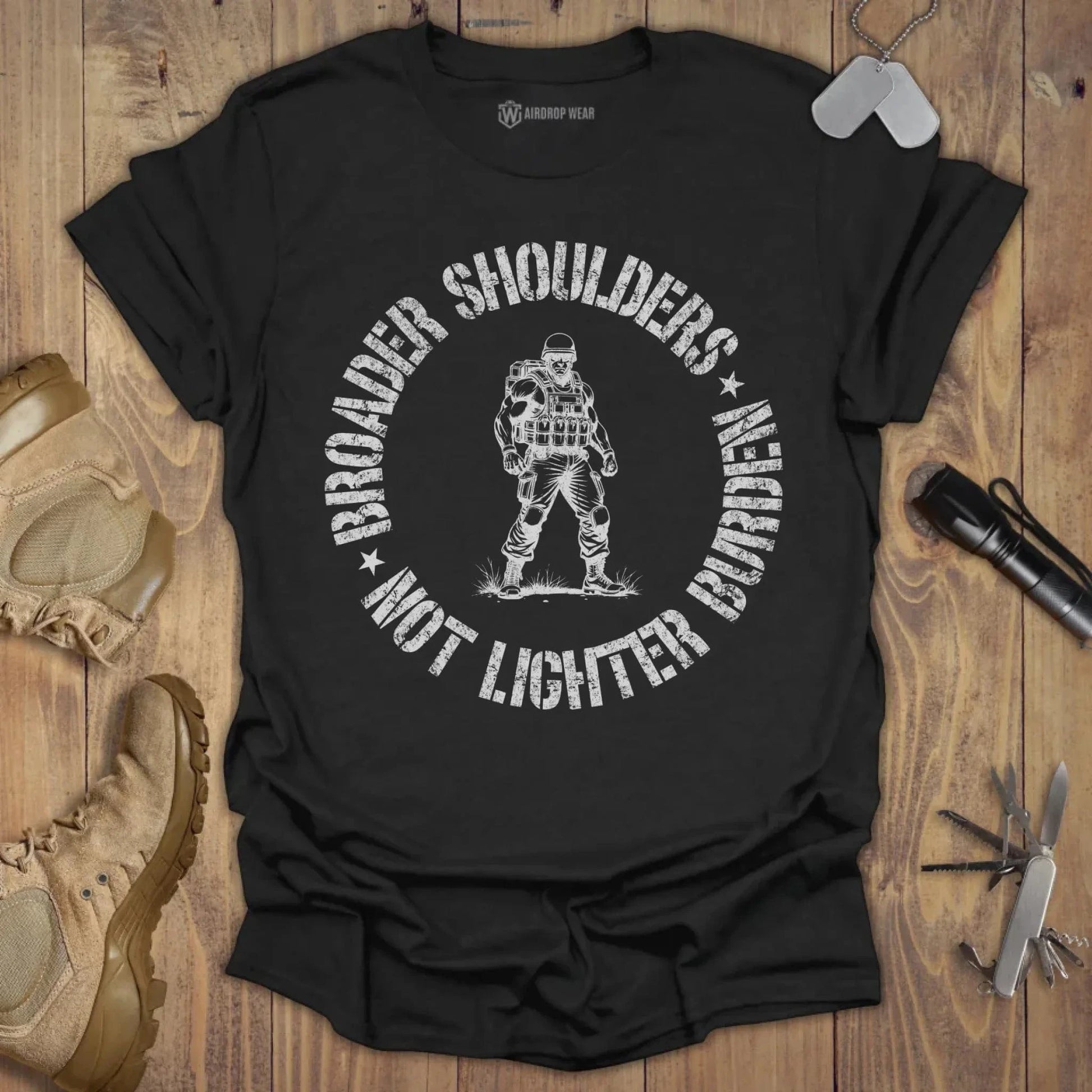 Broader Shoulders T-shirt Black