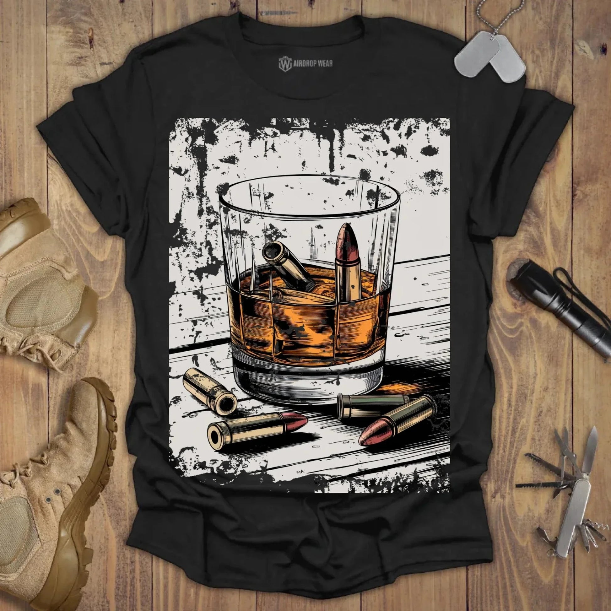 Whiskey T-shirt Black