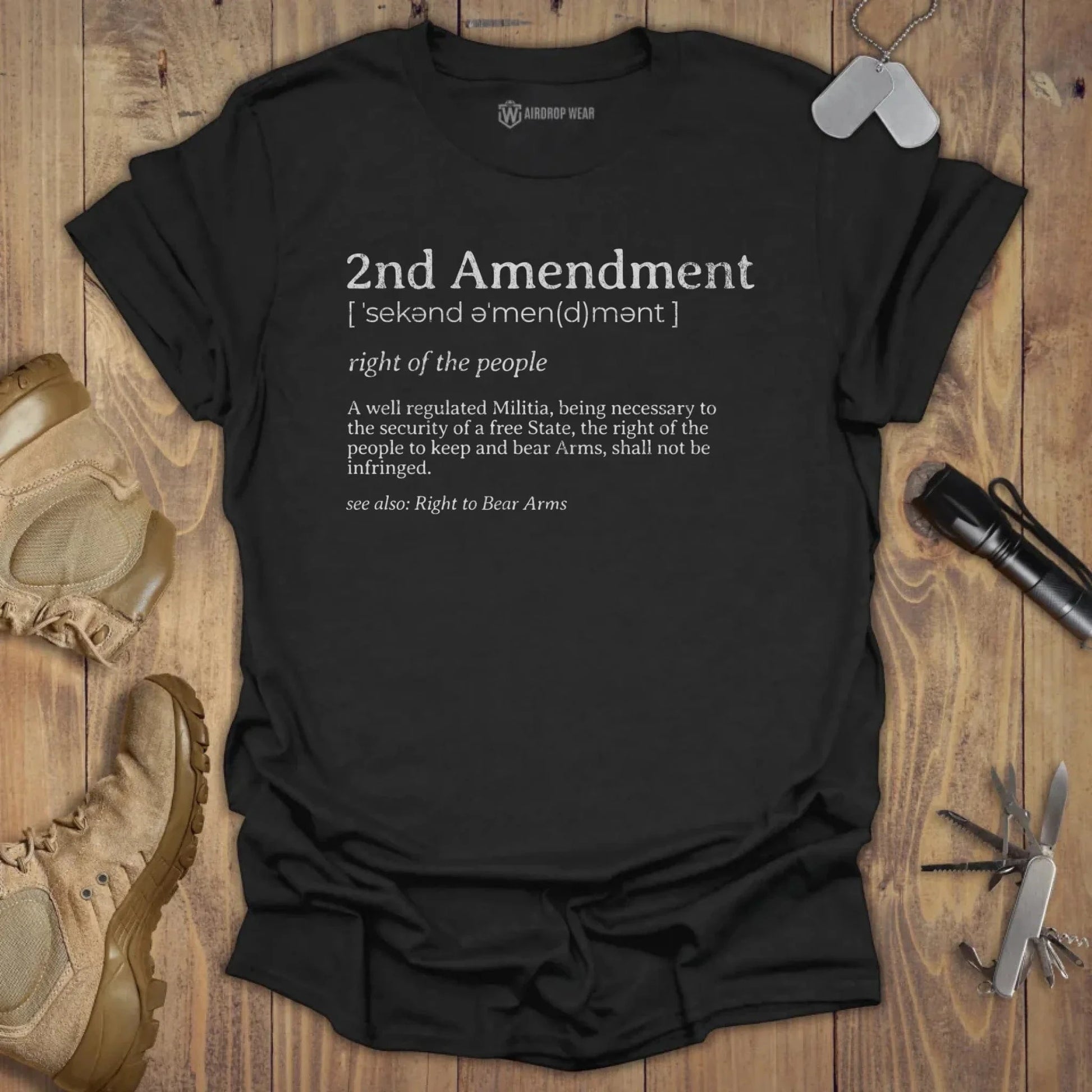 2nd Amendment Dictionary T-shirt Black