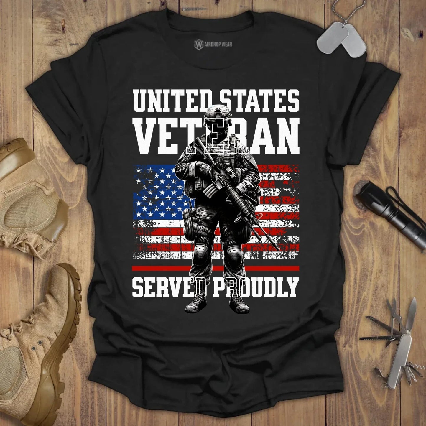 US Veteran T-shirt Black