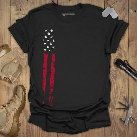 US Flag T-shirt Black
