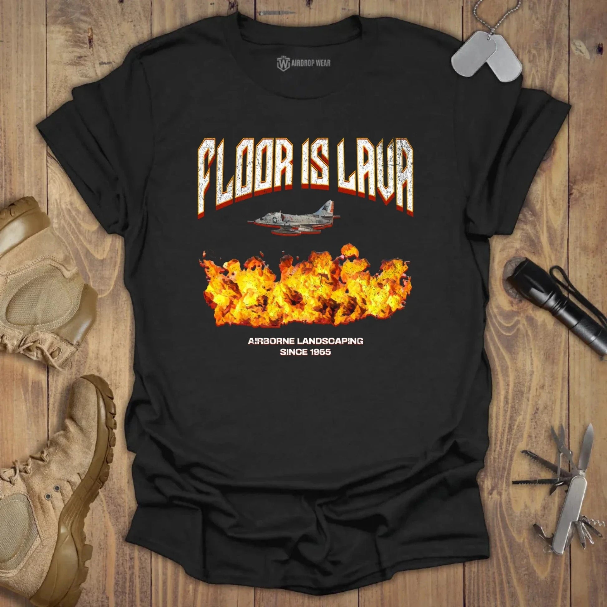 Floor Is Lava T-shirt Black