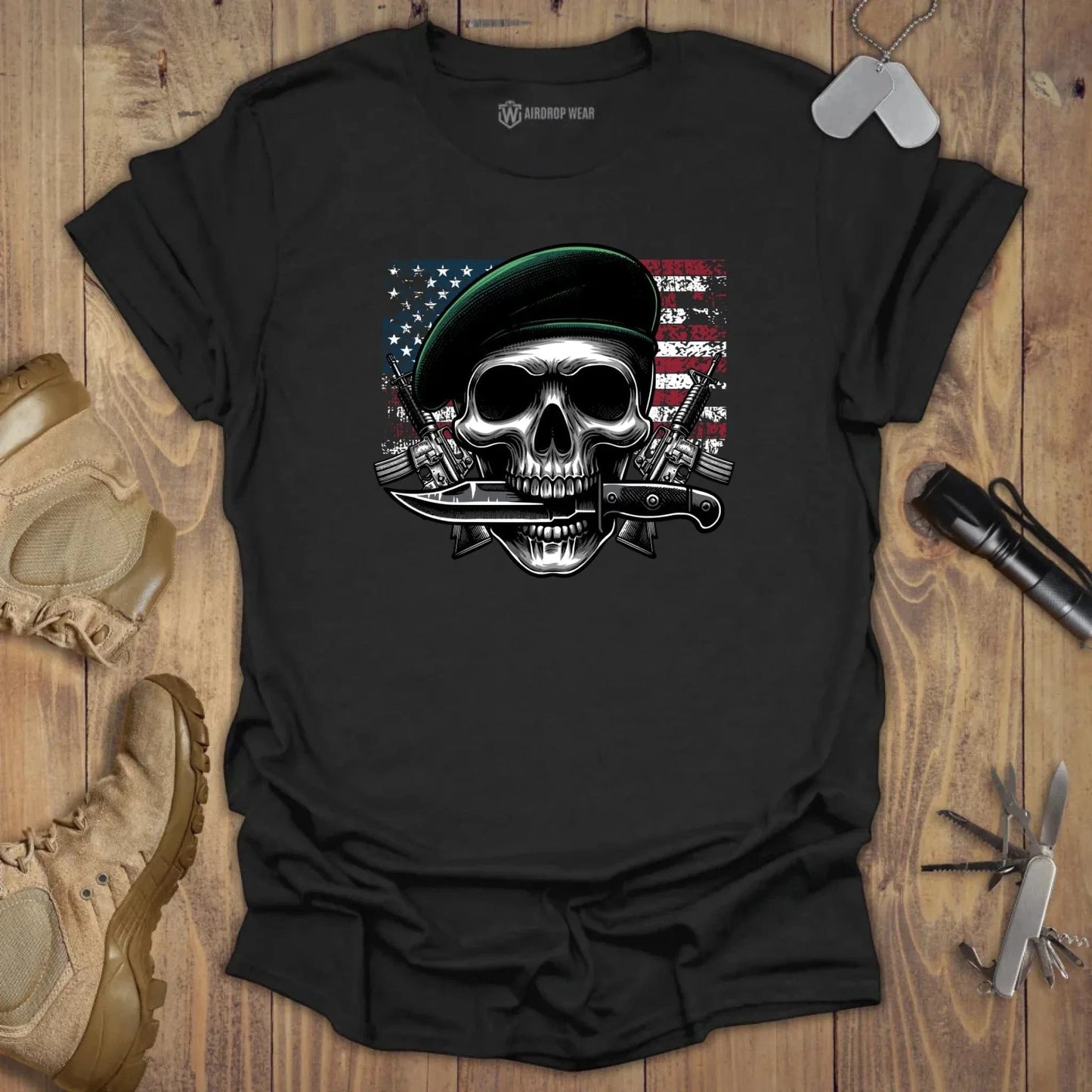 Green Beret T-shirt Black