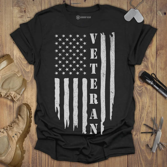 Veteran Flag T-shirt Black