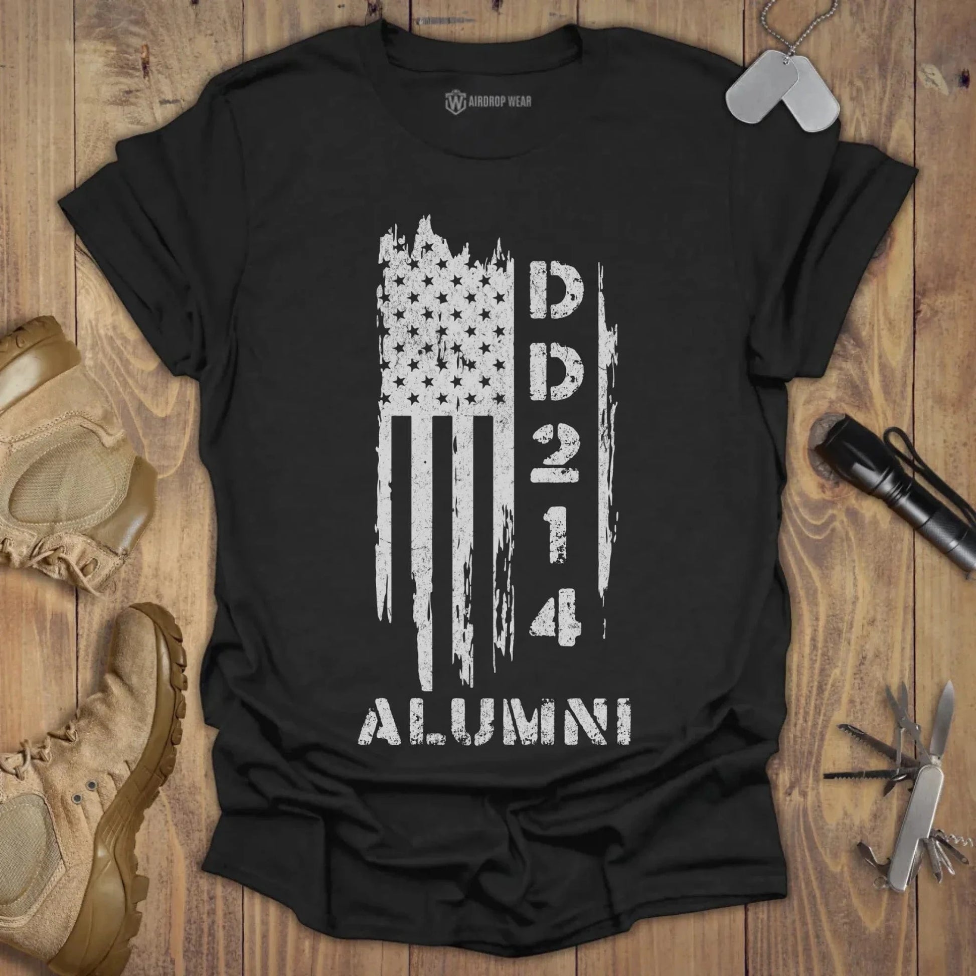 DD214 Alumni T-shirt Black
