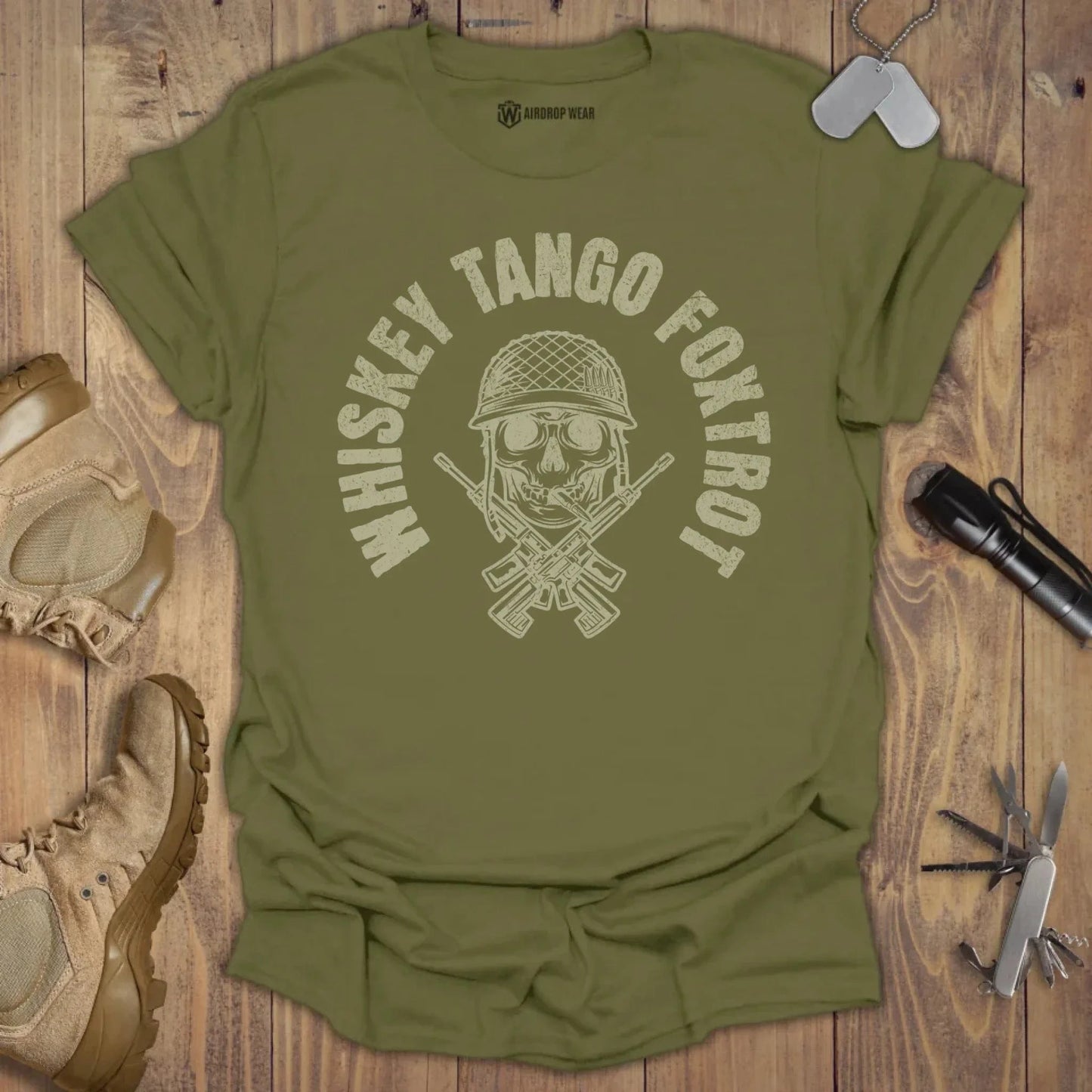 Whiskey Tango Foxtrot T-shirt Military Green