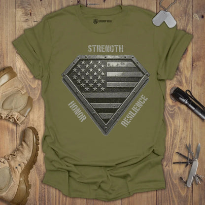 American Shield T-shirt Military Green