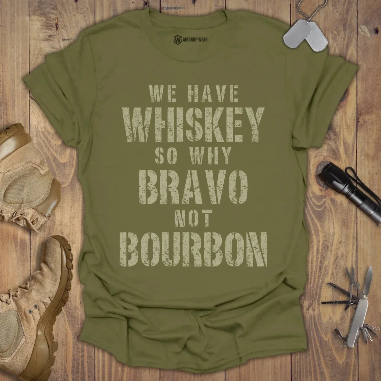 Alfa Bourbon Whiskey T-shirt Military Green