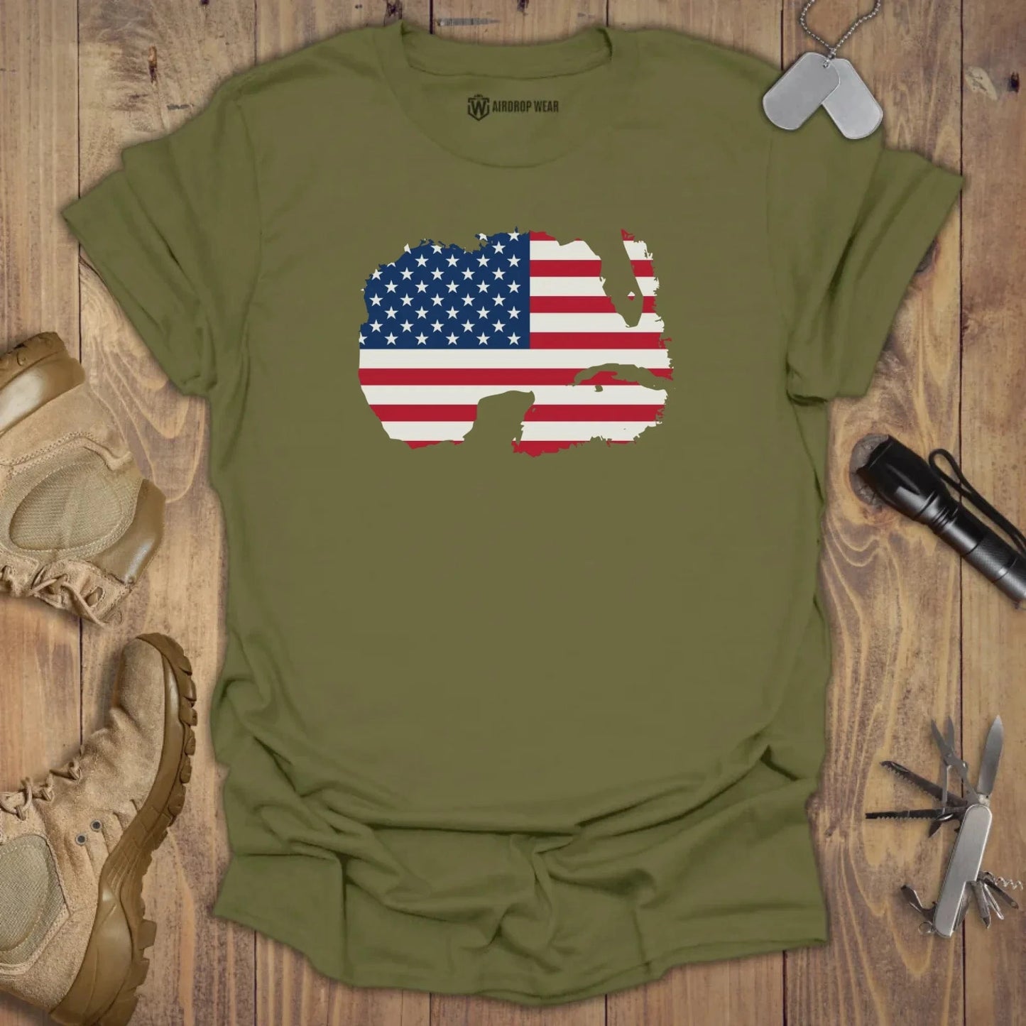 Gulf Of America T-shirt Military Green