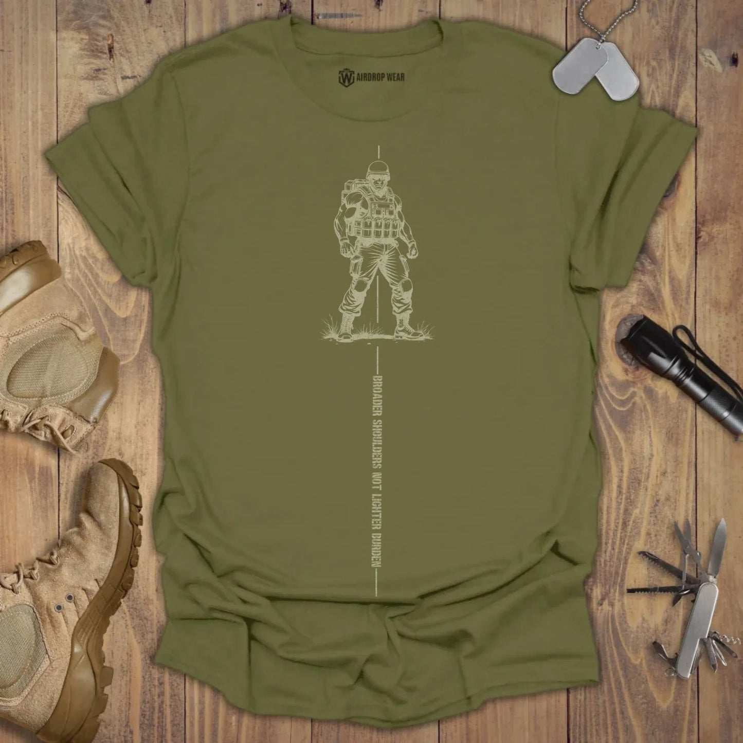 Broader Shoulders T-shirt Military Green