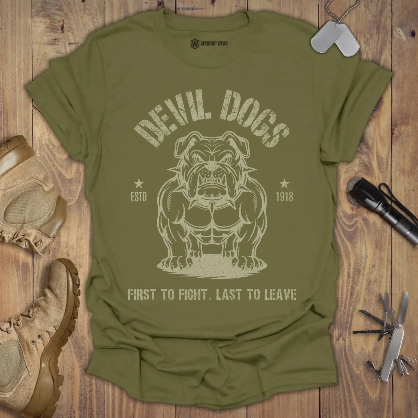 Devil Dogs T-shirt Military Green