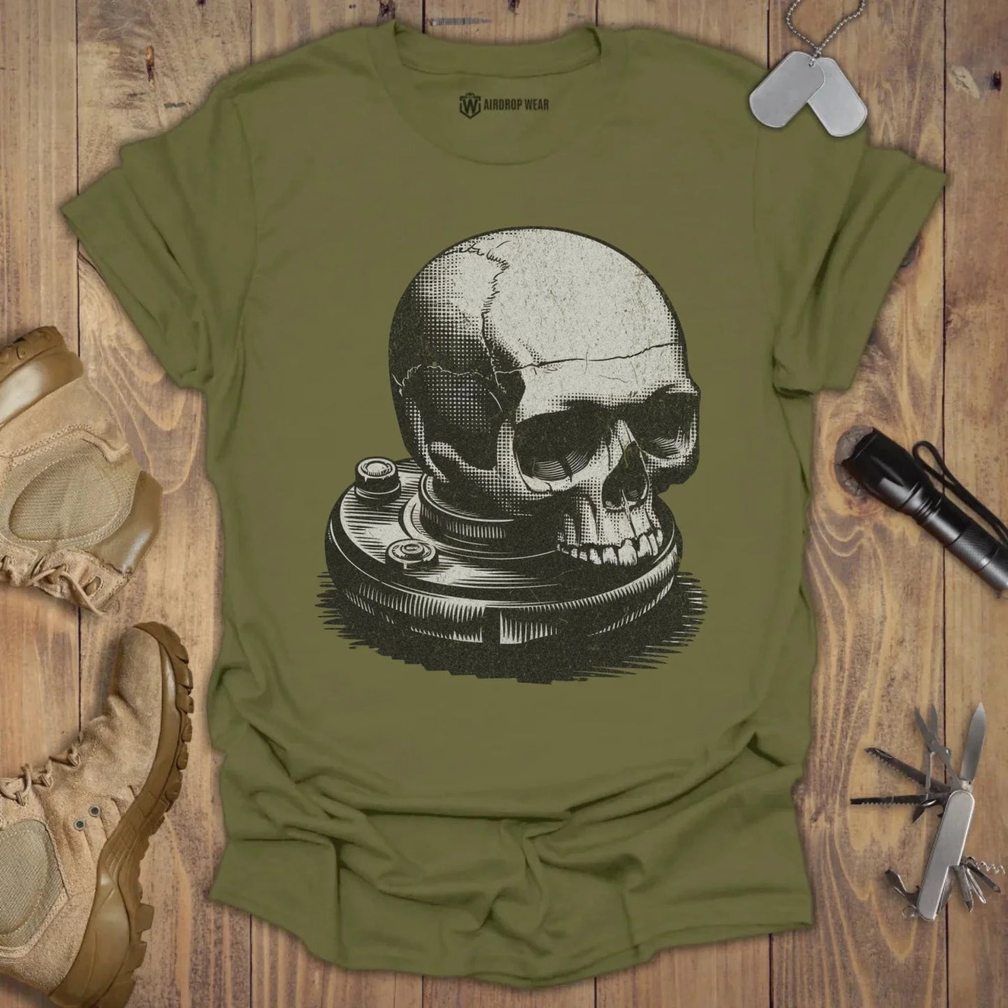 Anti-Tank Mine T-shirt Military Green