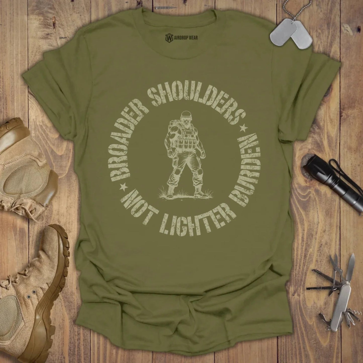 Broader Shoulders T-shirt Military Green