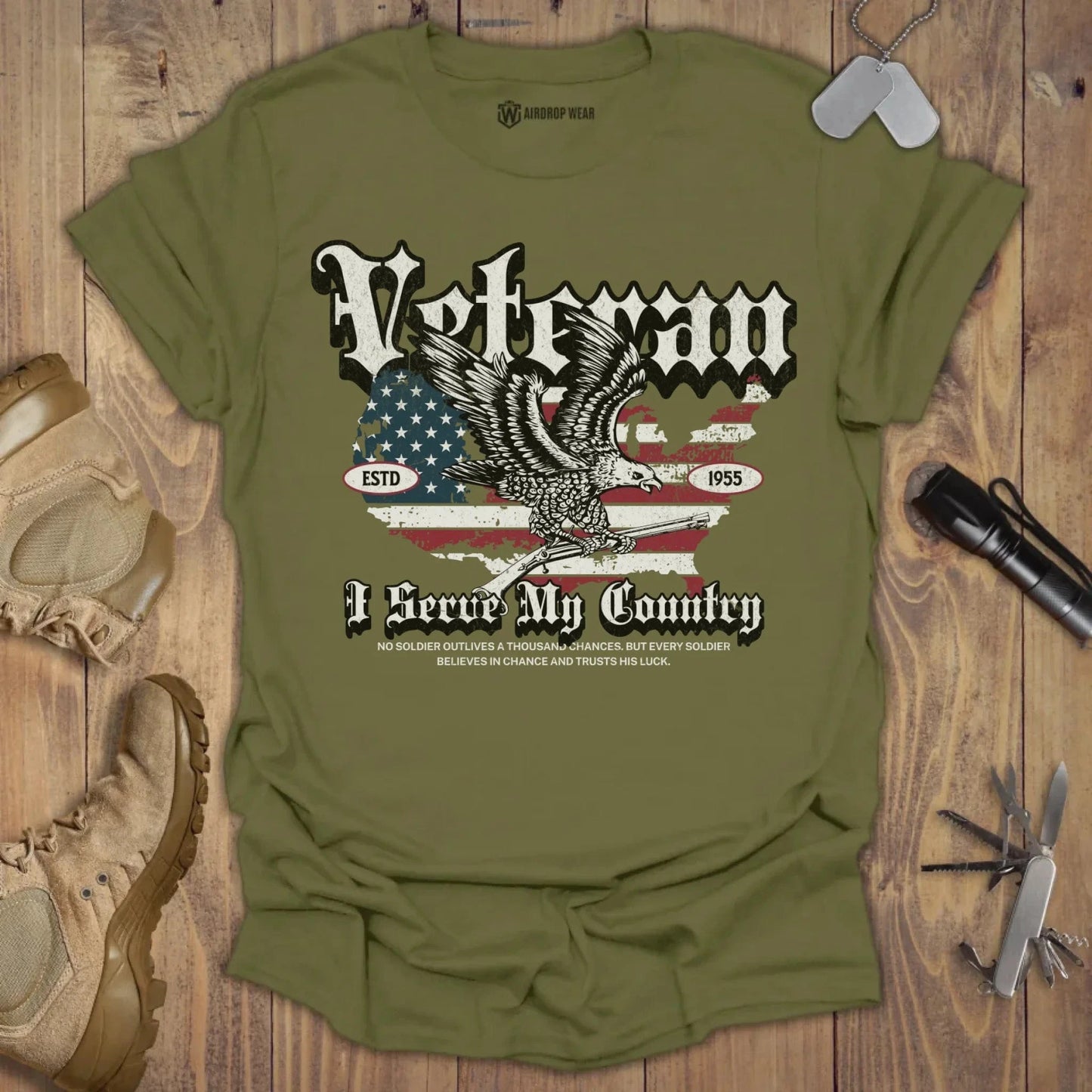 Veteran T-shirt Military Green