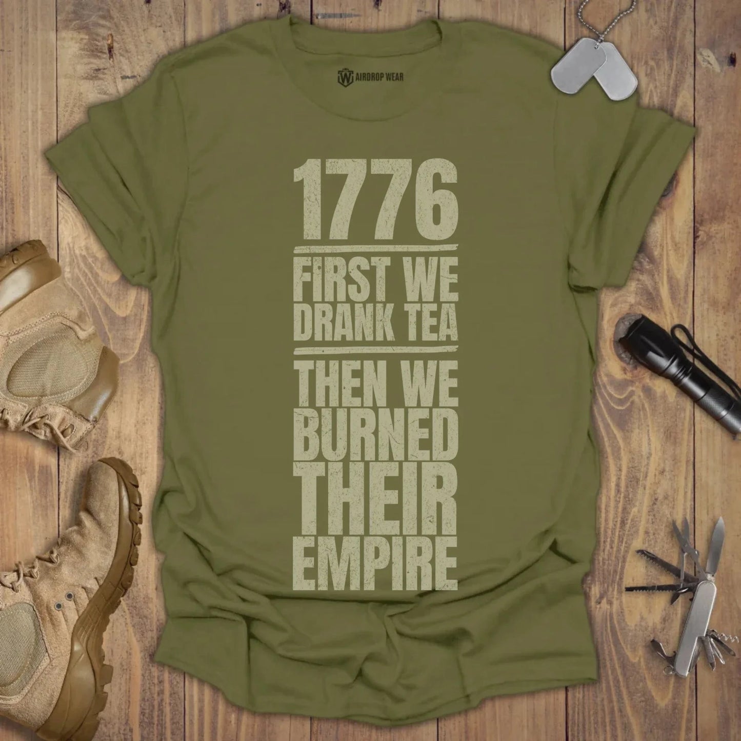1776 T-shirt Military Green