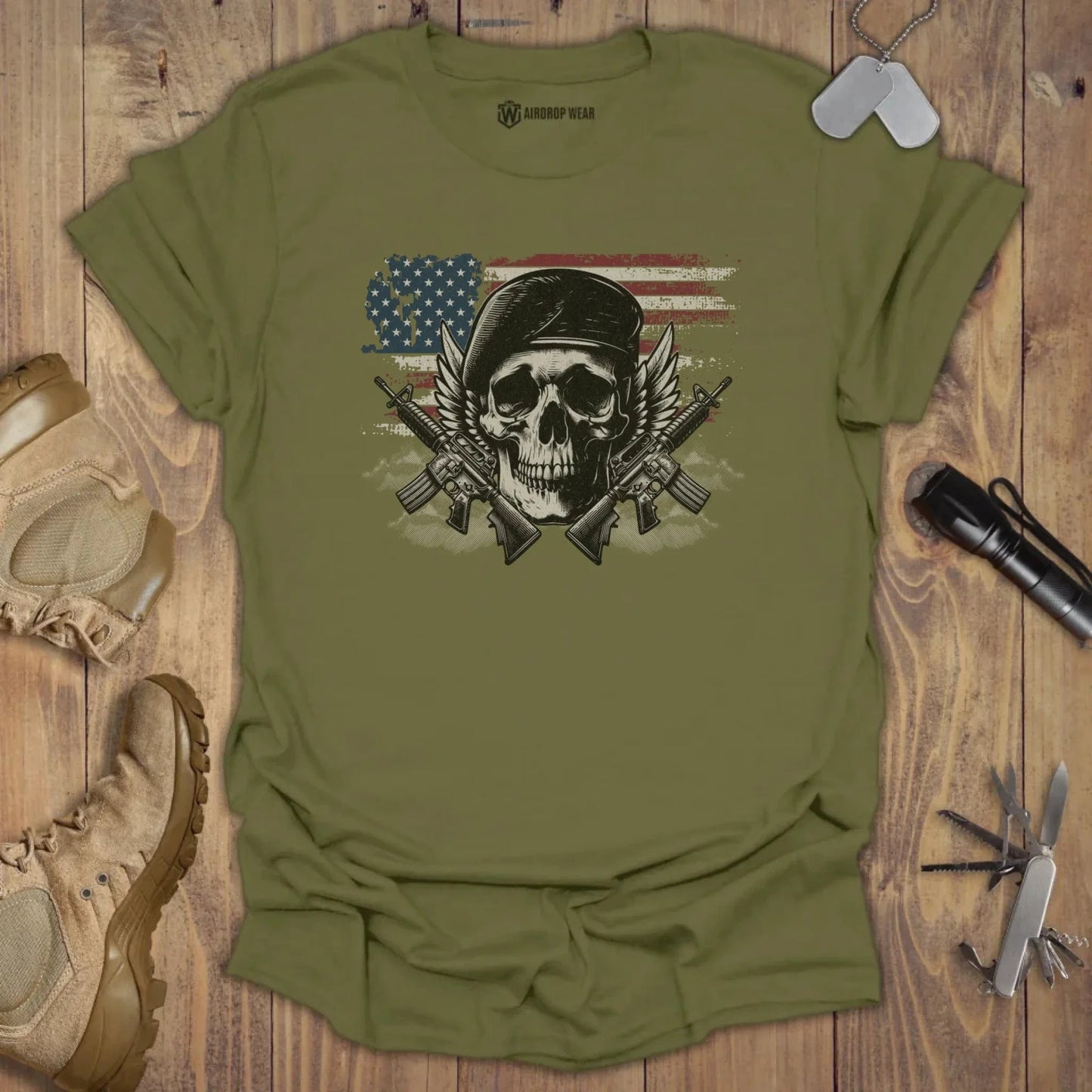 Green Beret T-shirt Military Green