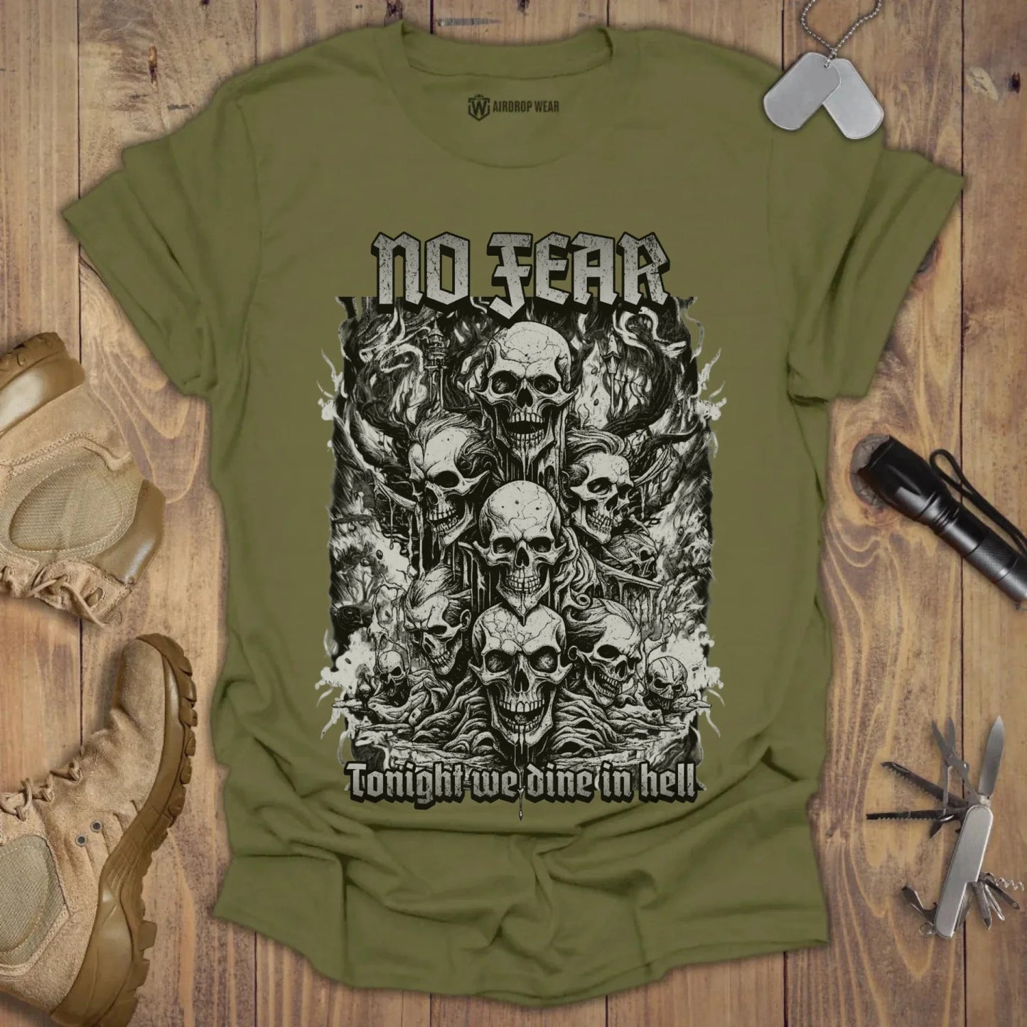 No Fear T-shirt Military Green