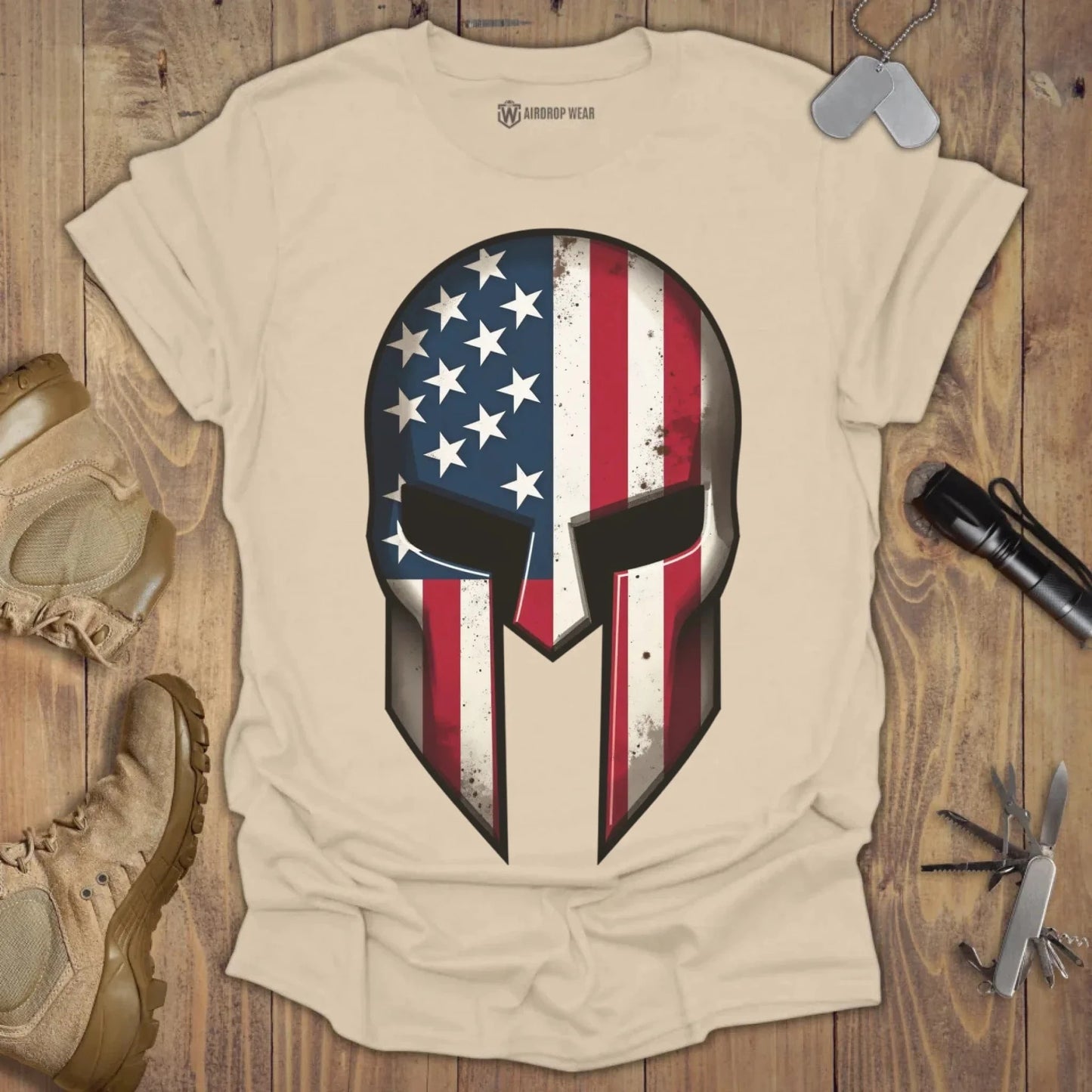 Sparta Helmet T-shir Sand