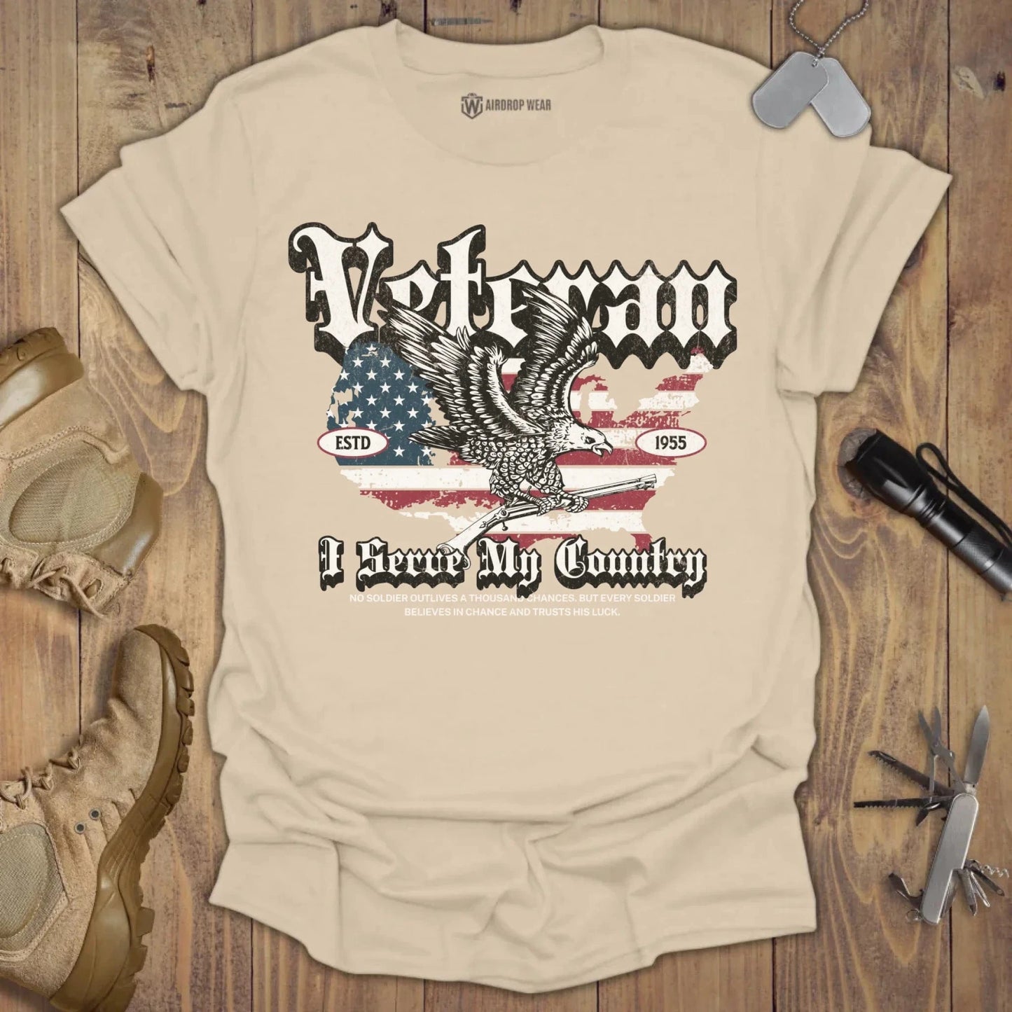 Veteran T-shirt Sand