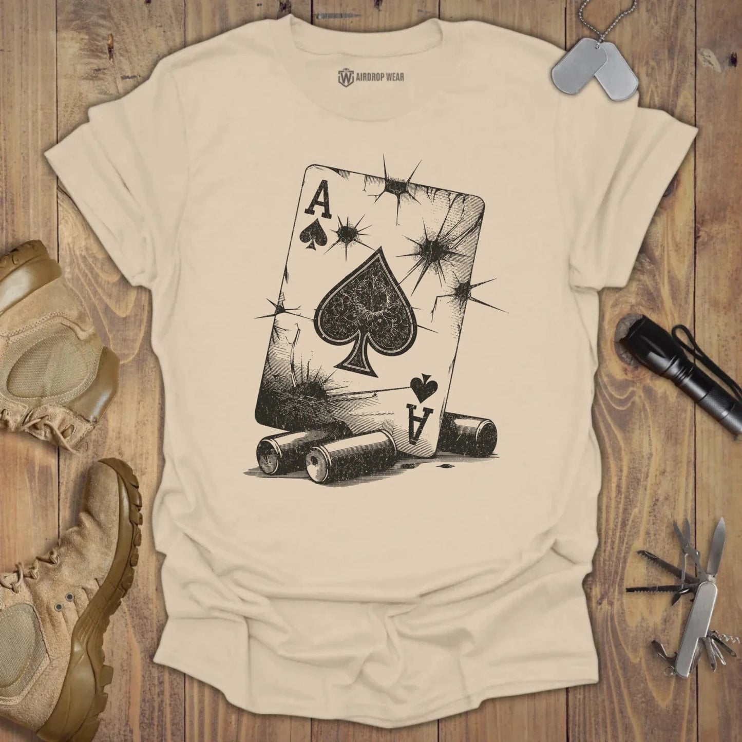Ace Of Spades T-shirt Sand