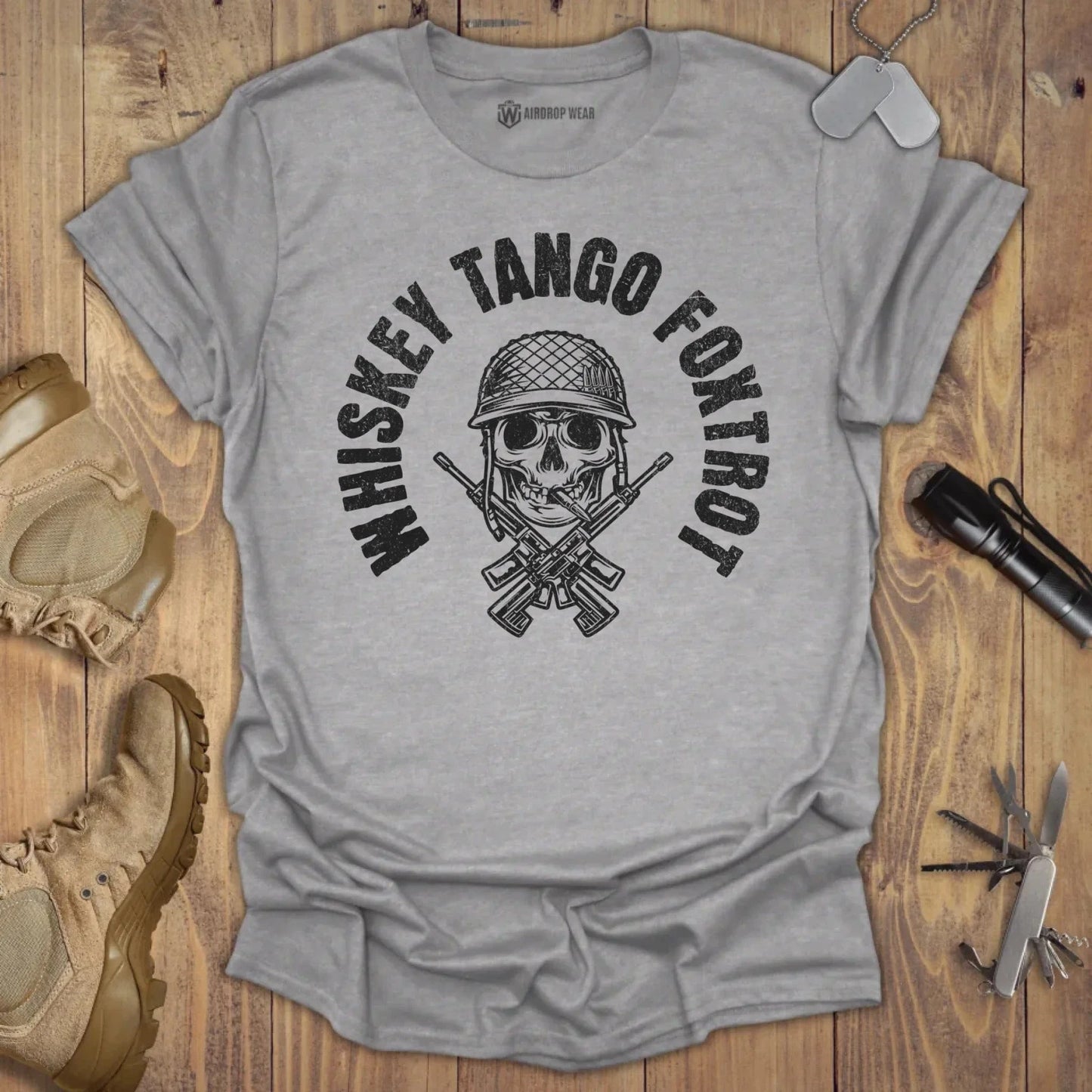 Whiskey Tango Foxtrot T-shirt Sport Grey