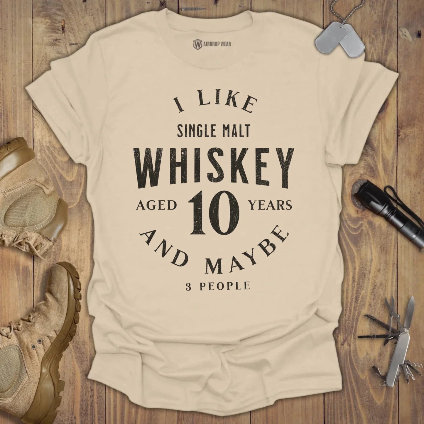 I Like Whiskey T-shirt Sand