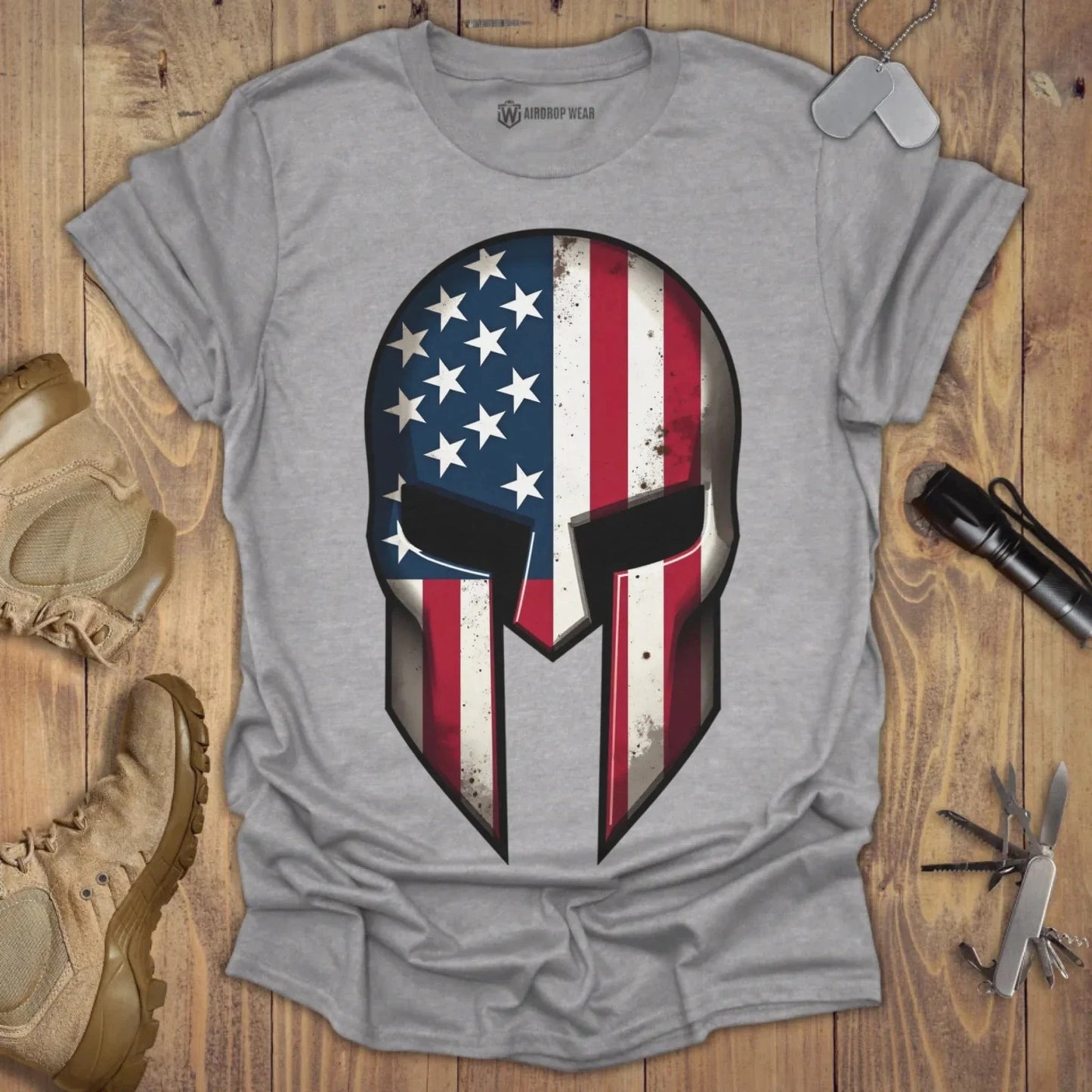 Sparta Helmet T-shir Sport Grey