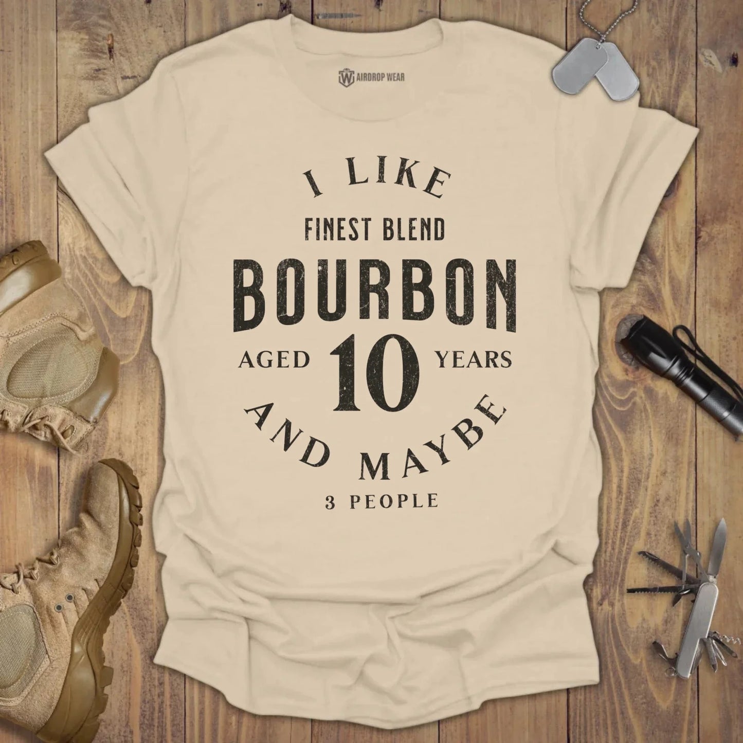 I Like Bourbon T-shirt Sand