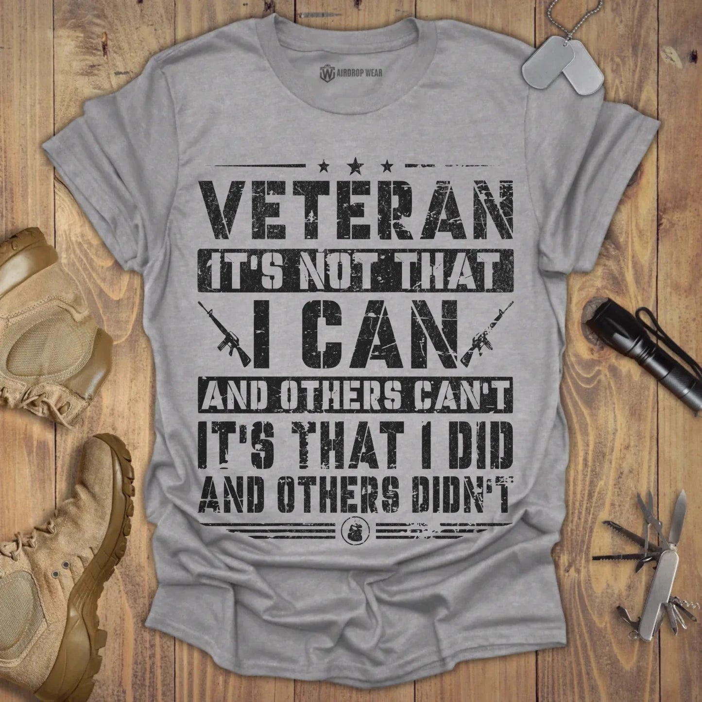 Veteran I Did T-shirt Sport Grey