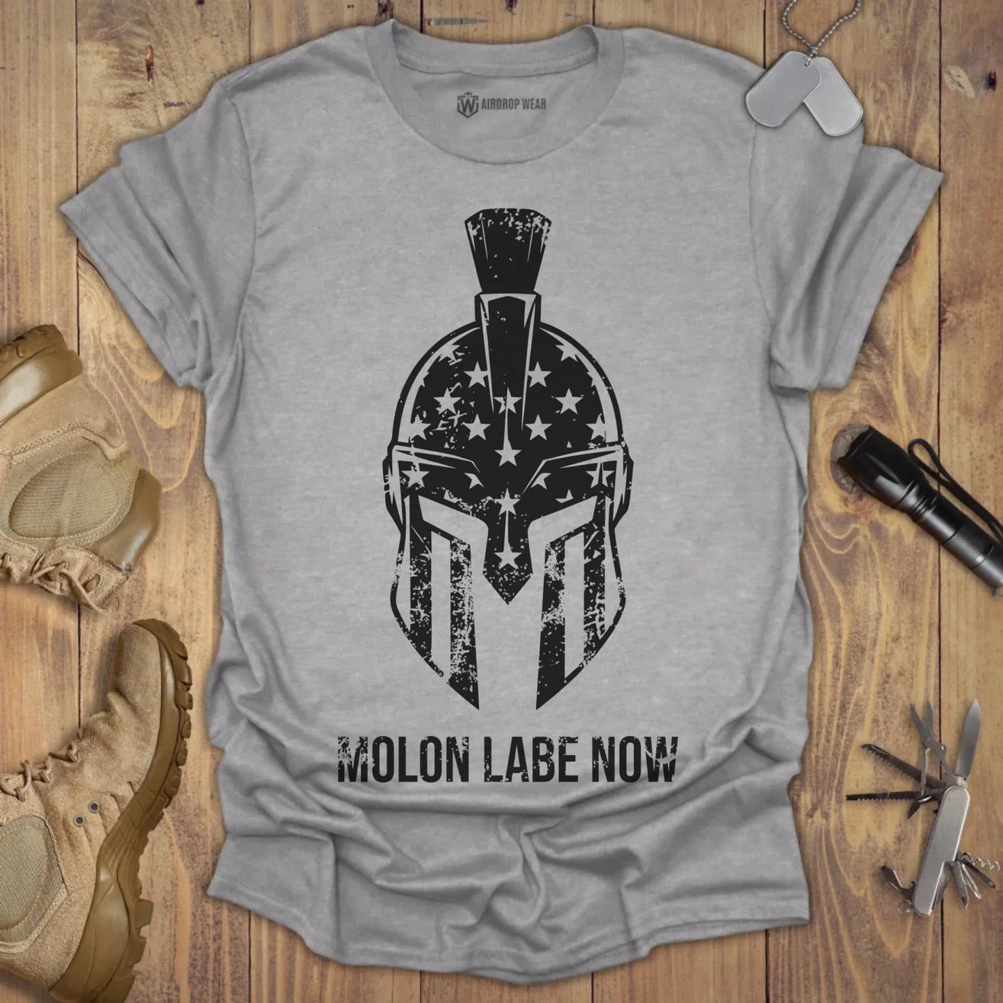 Sparta Molon Labe T-shirt Sport Grey