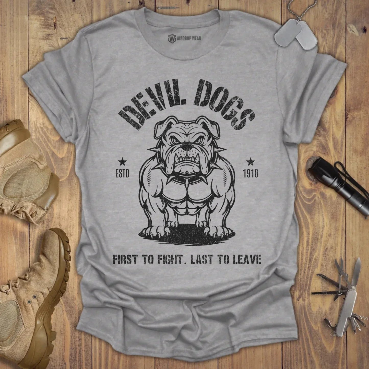 Devil Dogs T-shirt Sport Grey