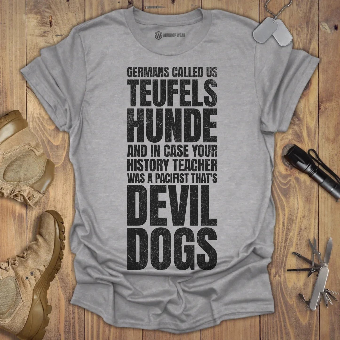 Devil Dogs T-shirt Sport Grey