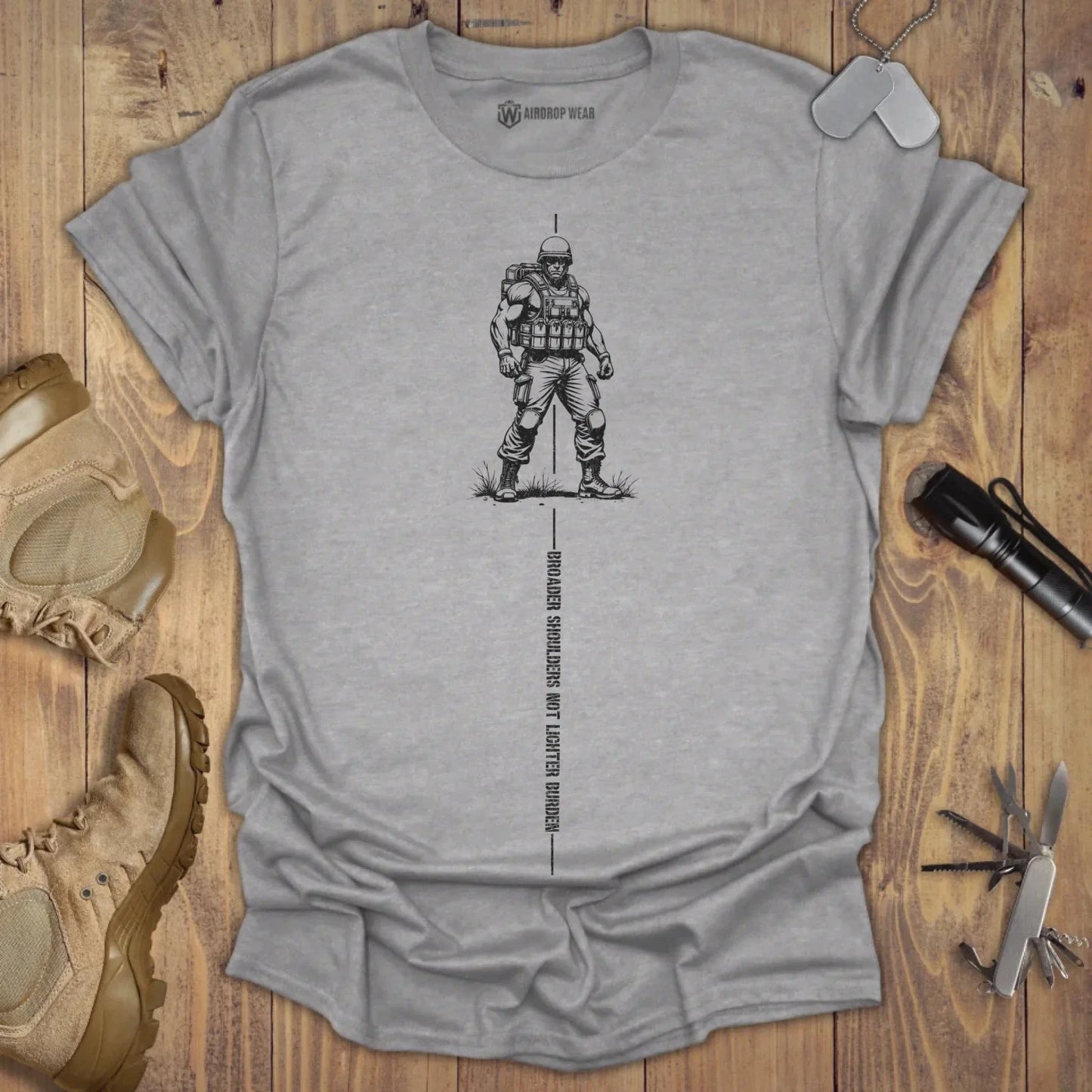 Broader Shoulders T-shirt Sport Grey