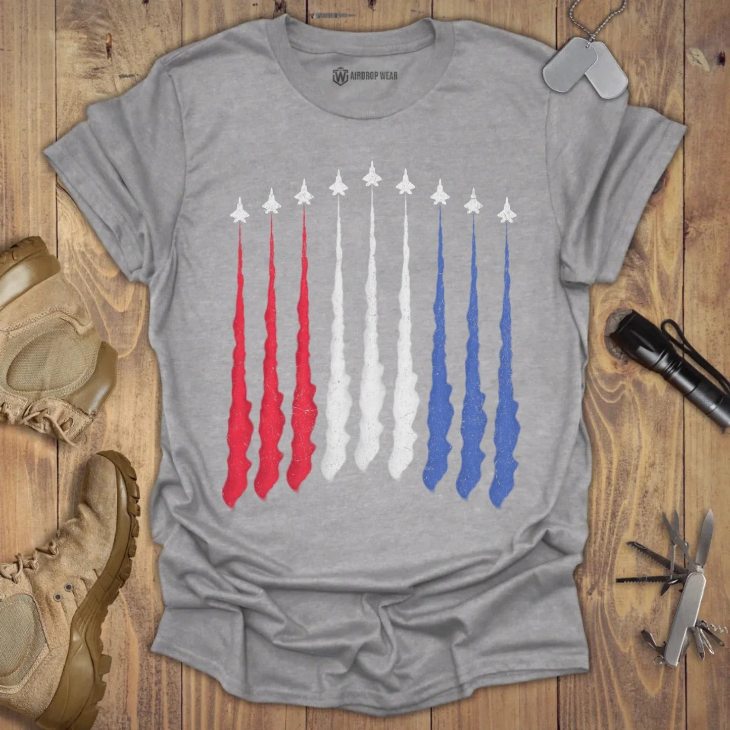 America Airshow T-shirt Sport Grey
