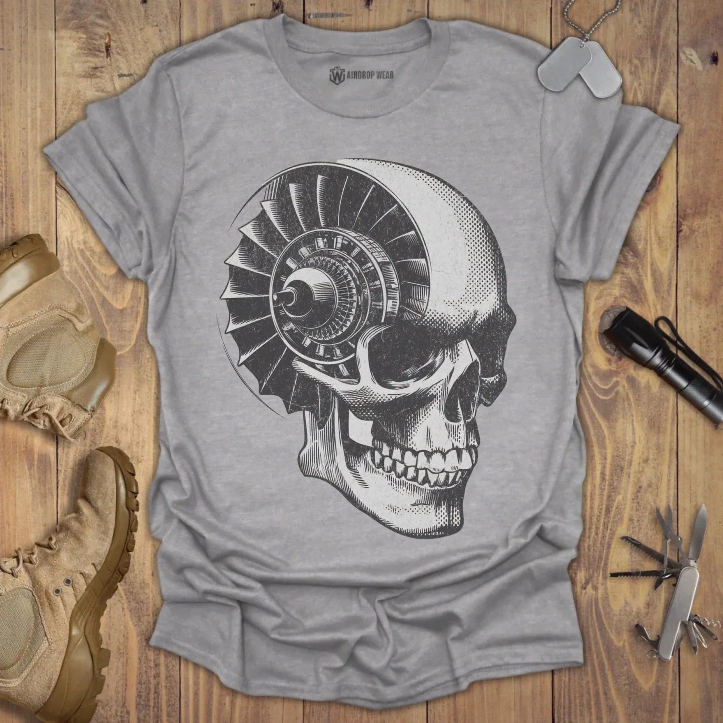 Jet Engine T-shirt Sport Grey