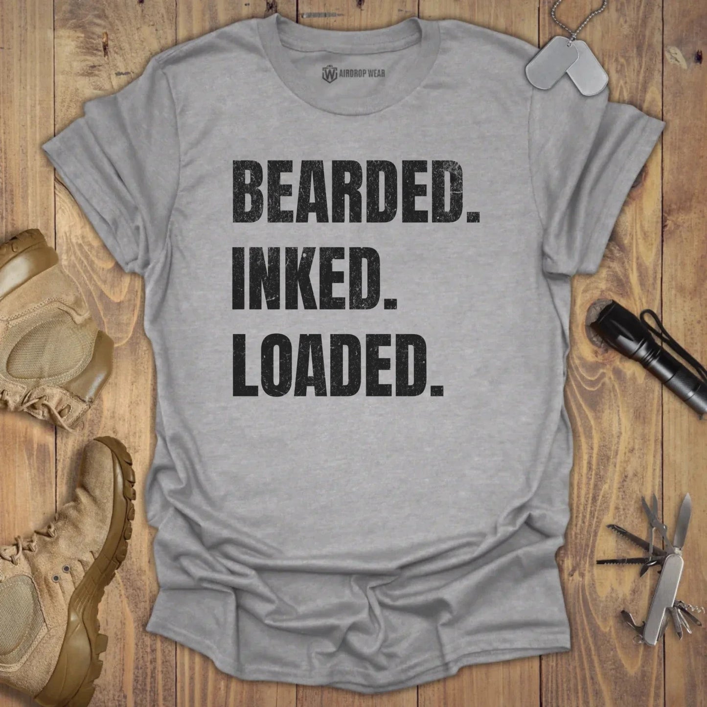 Bearded Inked Loaded T-shirt Sport Grey