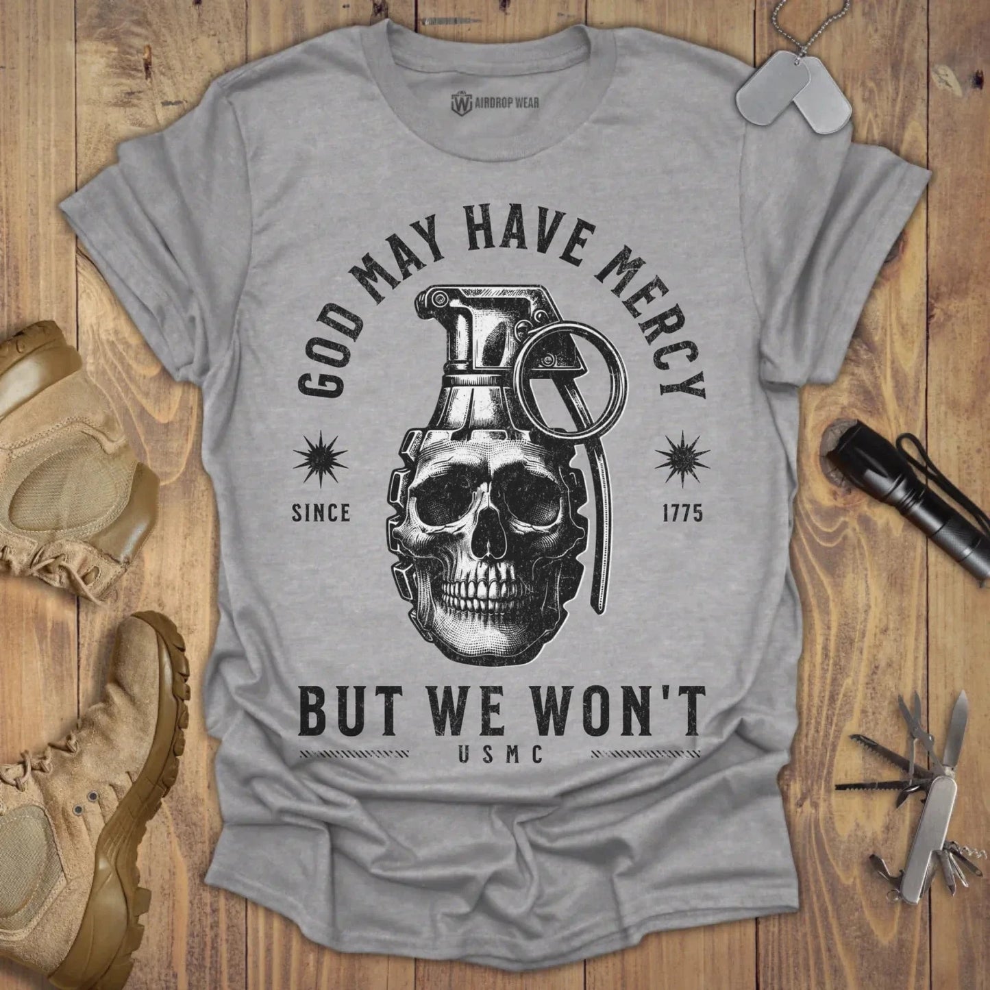 We Won't T-shirt Sport Grey