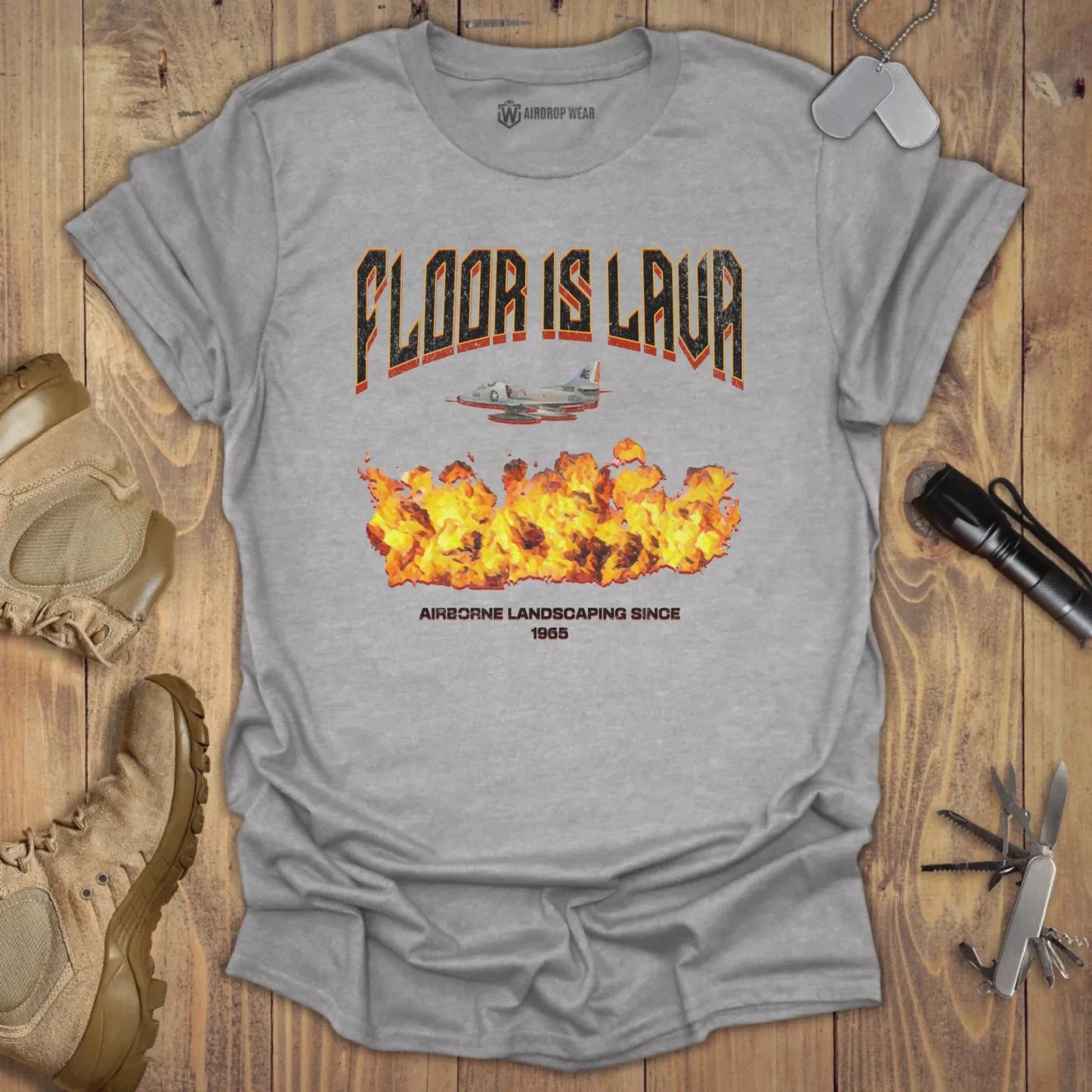 Floor Is Lava T-shirt Sport Grey