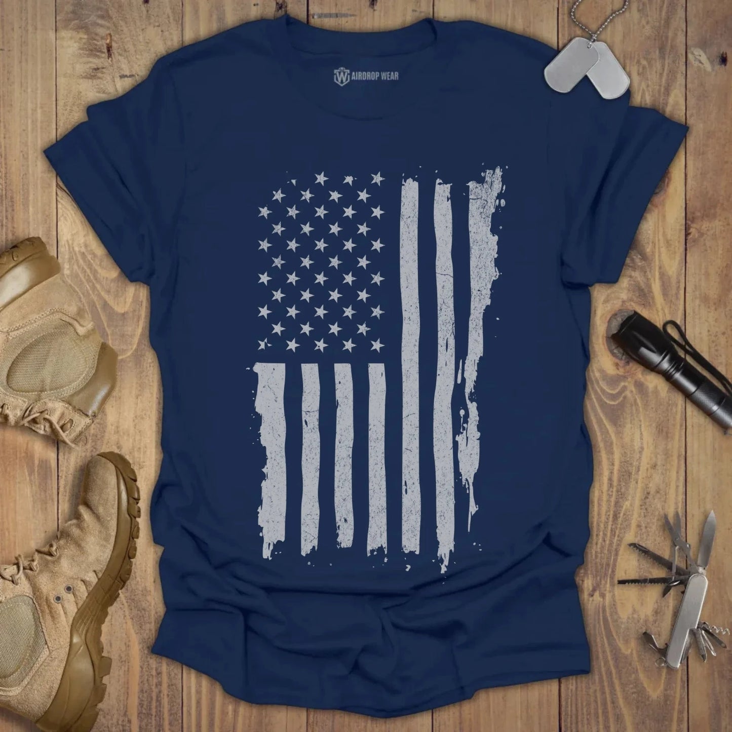 US Flag T-shirt Navy