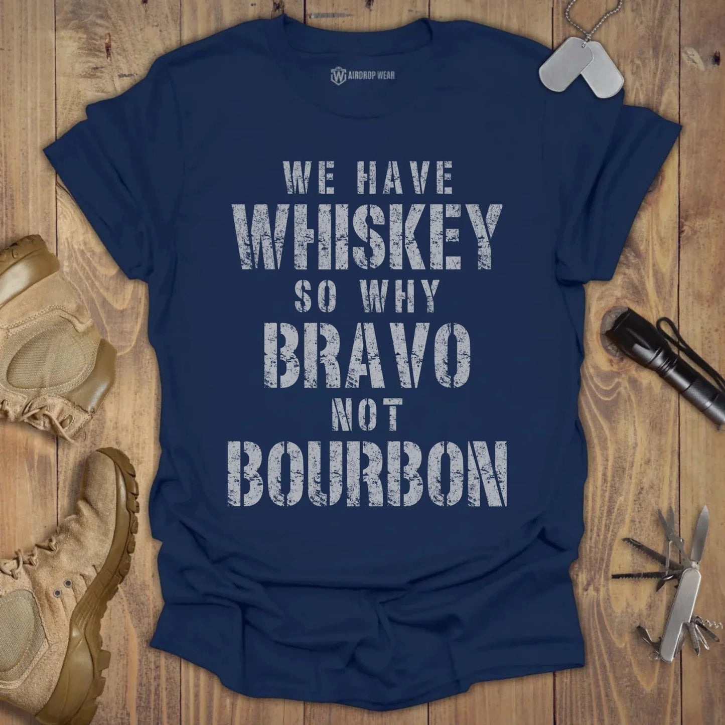 Alfa Bourbon Whiskey T-shirt Navy
