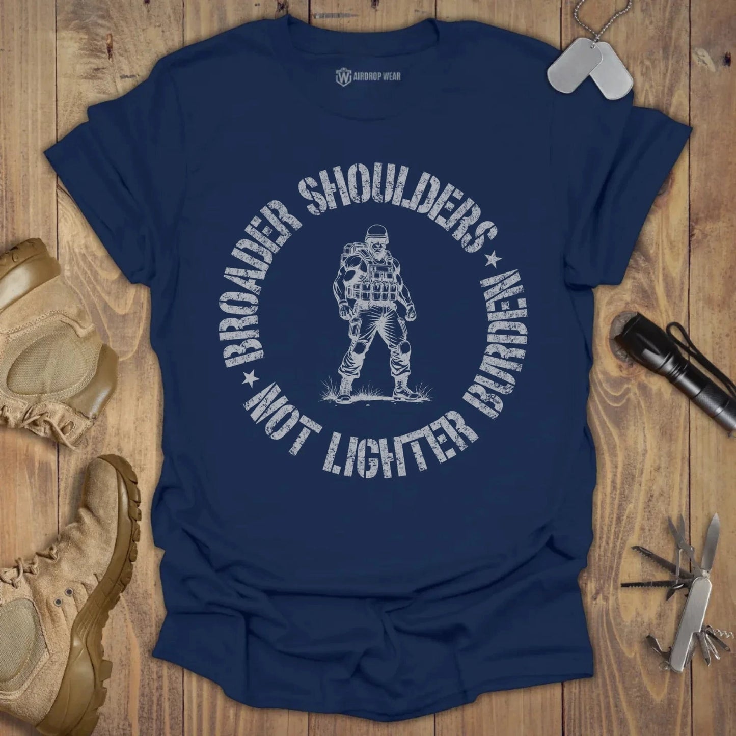 Broader Shoulders T-shirt Navy