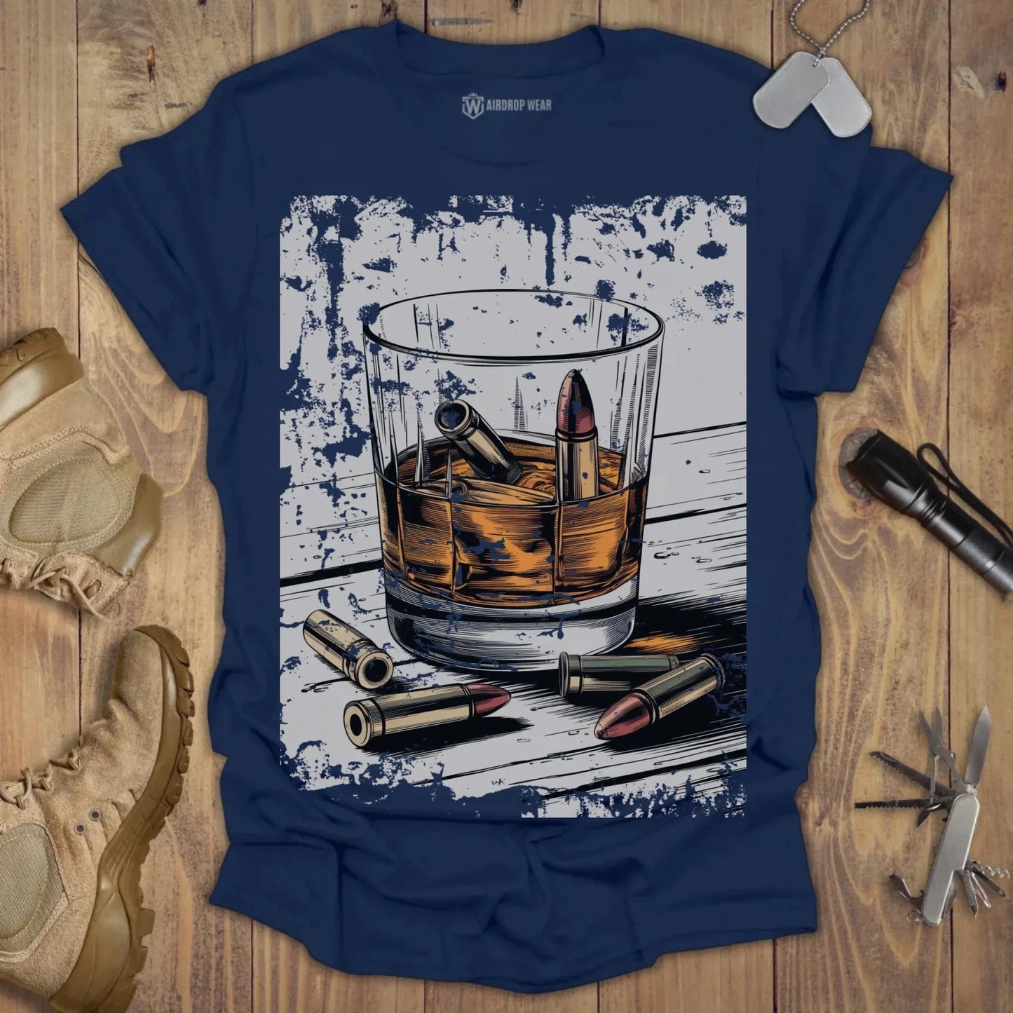 Whiskey T-shirt Navy