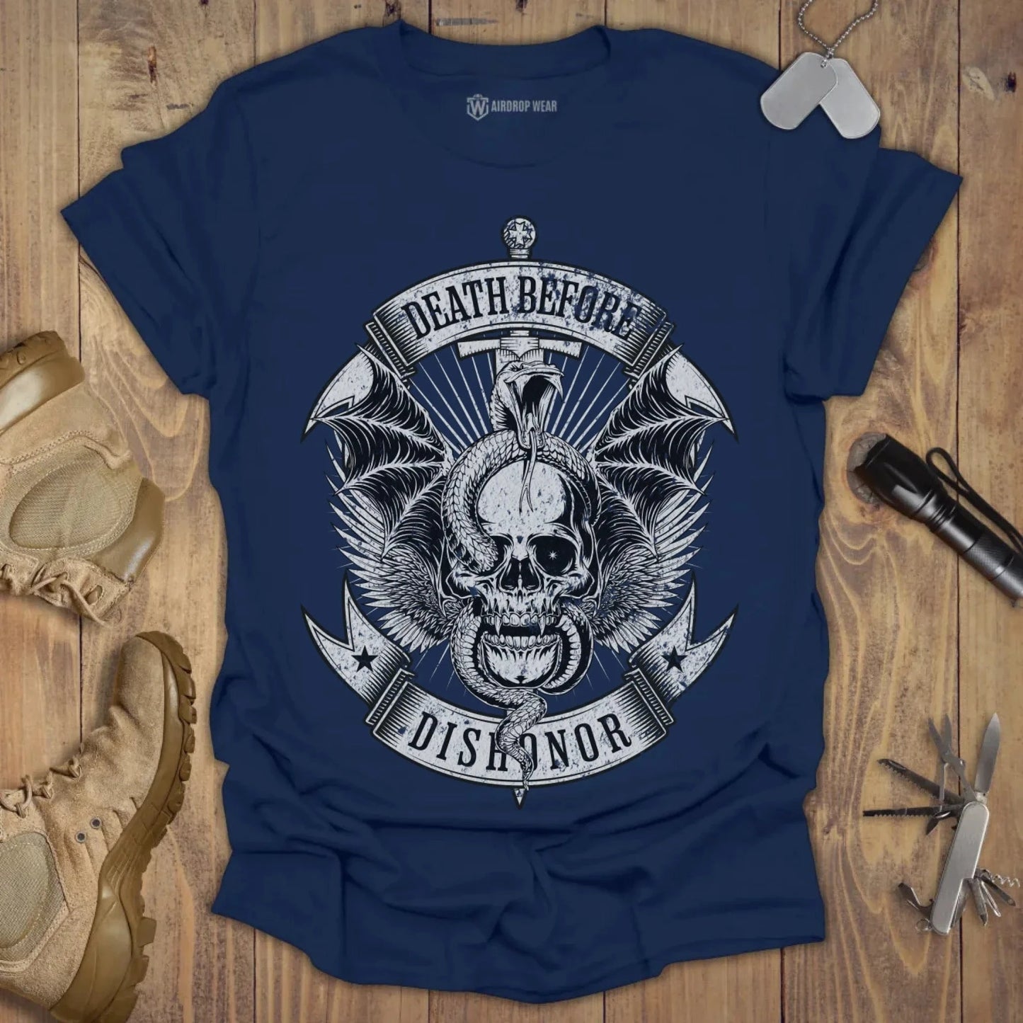 Death Before Dishonor T-shirt Navy