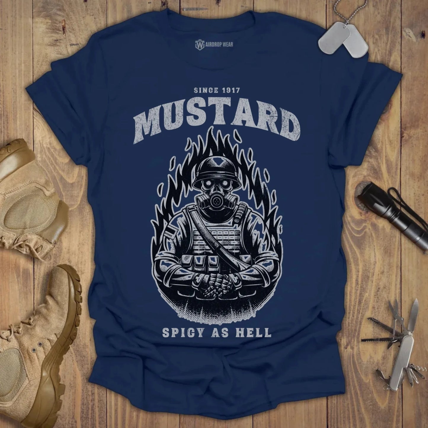 Spicy As Hell Since 1917 T-shirt Navy