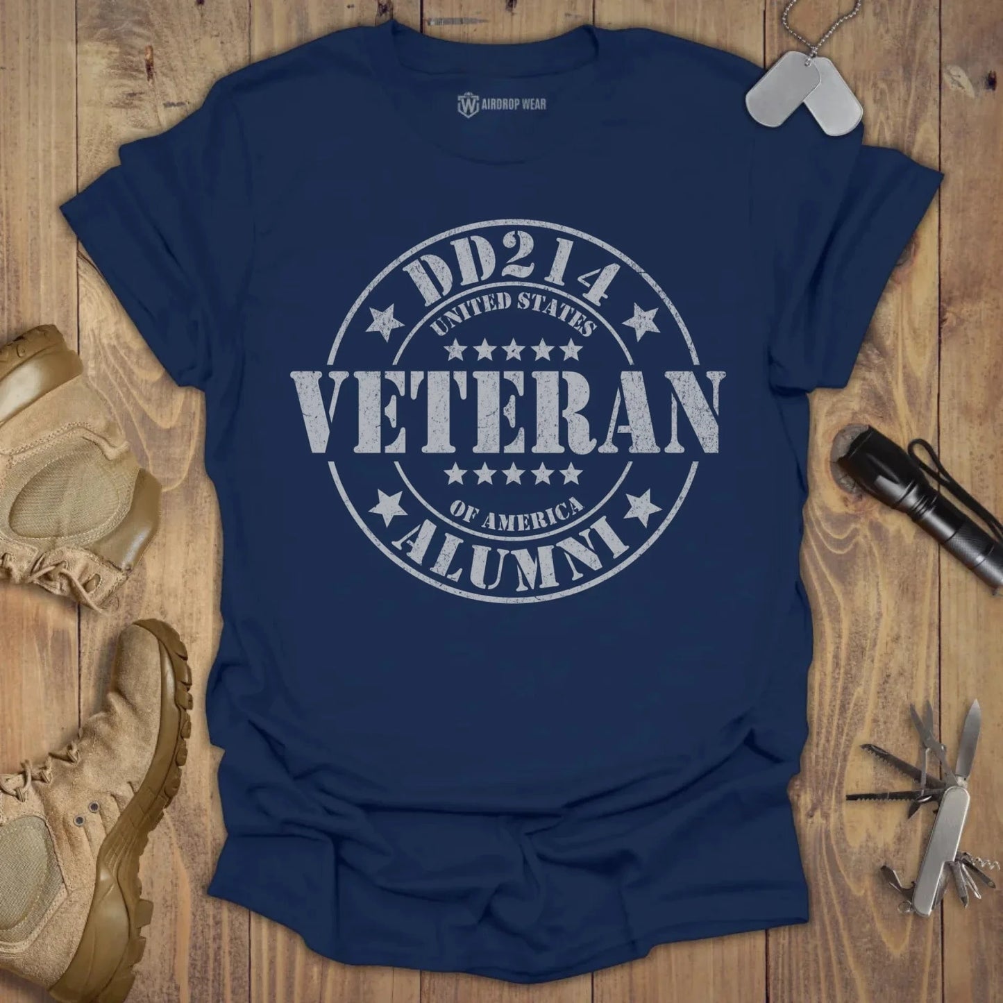 DD214 Veteran T-shirt Navy